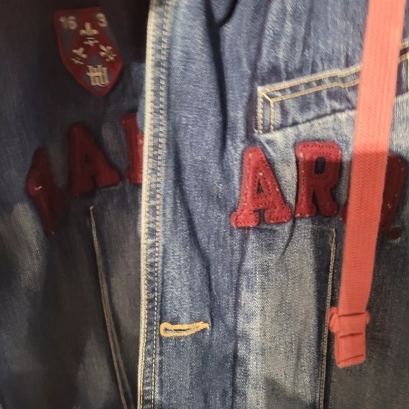 Harvard University Denim Hoodie Jacket Adult Large - Picture 5 of 8